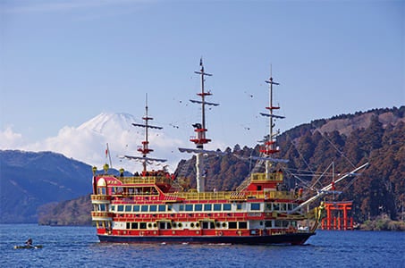 【早発】東京発 箱根ラリック美術館 富士山を臨む芦ノ湖遊覧船と神奈川2つの花めぐり 日帰り 春の箱根を満喫!3